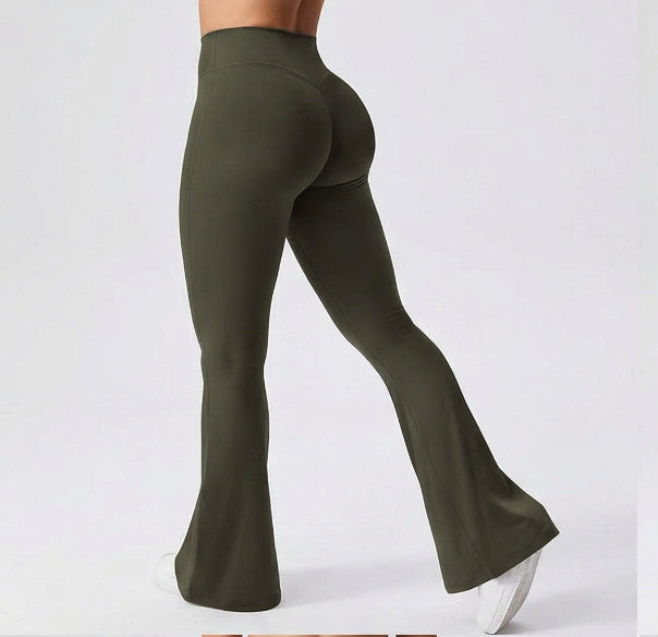 Womens Hip-Lifting Yoga Pants Flared