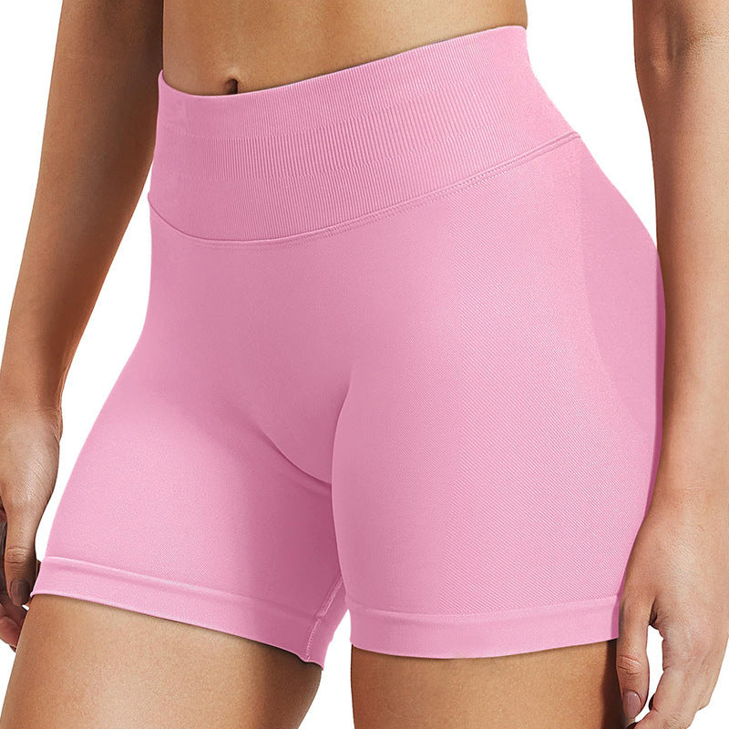 High Waist Yoga Shorts Tight Hip Raise Seamless Quick-Drying Pants for Sports Fitness