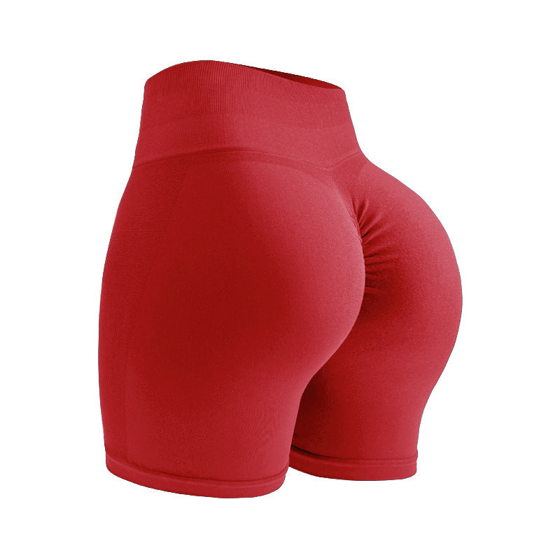 High Waist Yoga Shorts Tight Hip Raise Seamless Quick-Drying Pants for Sports Fitness